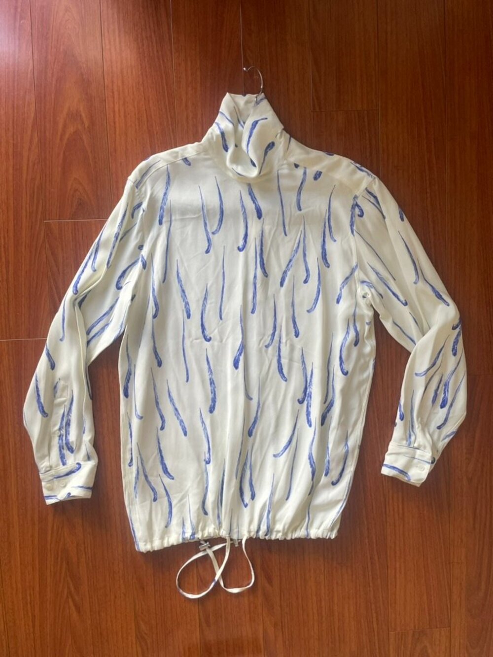 Dries Van Noten Off-White Feather-Print Contisa Shirt